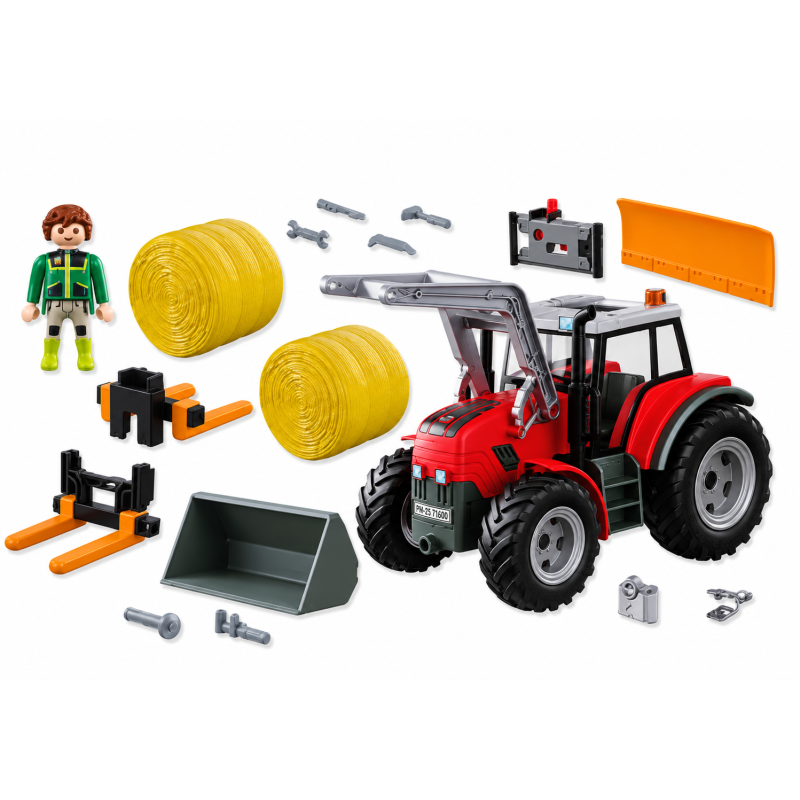 Playmobil Country Tractor Grande Con Pacas De Heno 72305