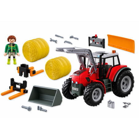 Playmobil Country Tractor Grande Con Pacas De Heno 72305
