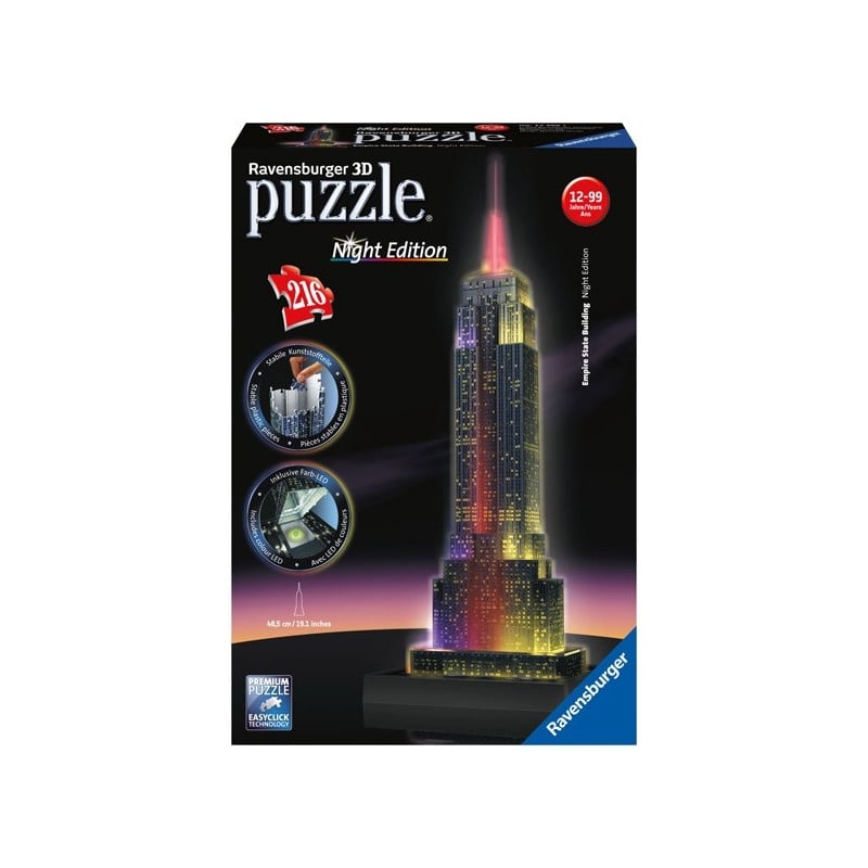 EMPIRE STATE B NIGHT 216 PIEZAS 3D