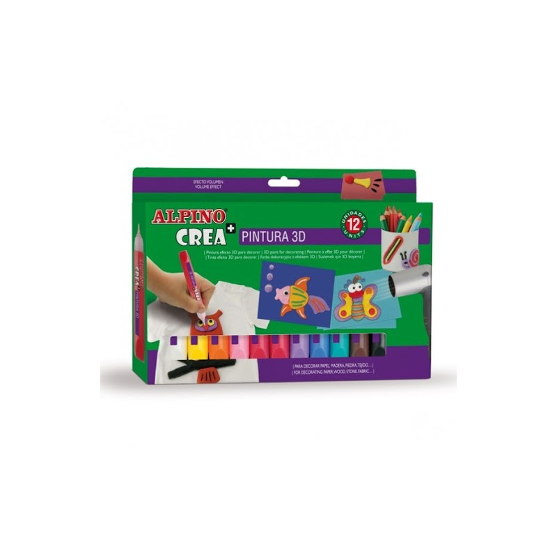 Alpino Crea + Pintura 3D 12 Unidades