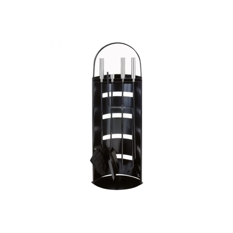 SET DE CHIMENEA 5 PZS NEGRO