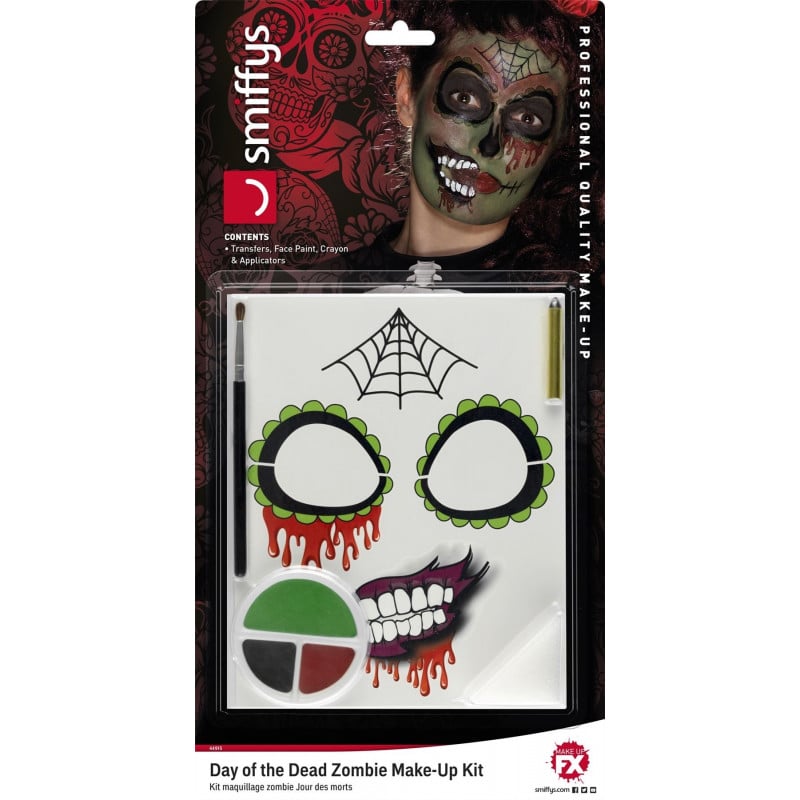 KIT MAQUILLAJE DIA DE LOS MUERTOS ZOMBIE