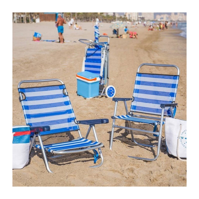 Silla 4 Posiciones Playa Alum/Text 61x47