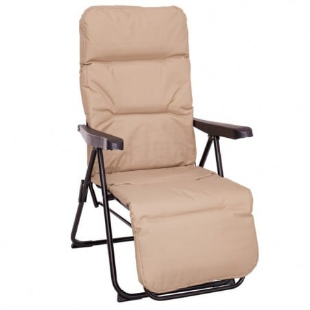 SILLON CON REPOSAPIES ACERO/LONA