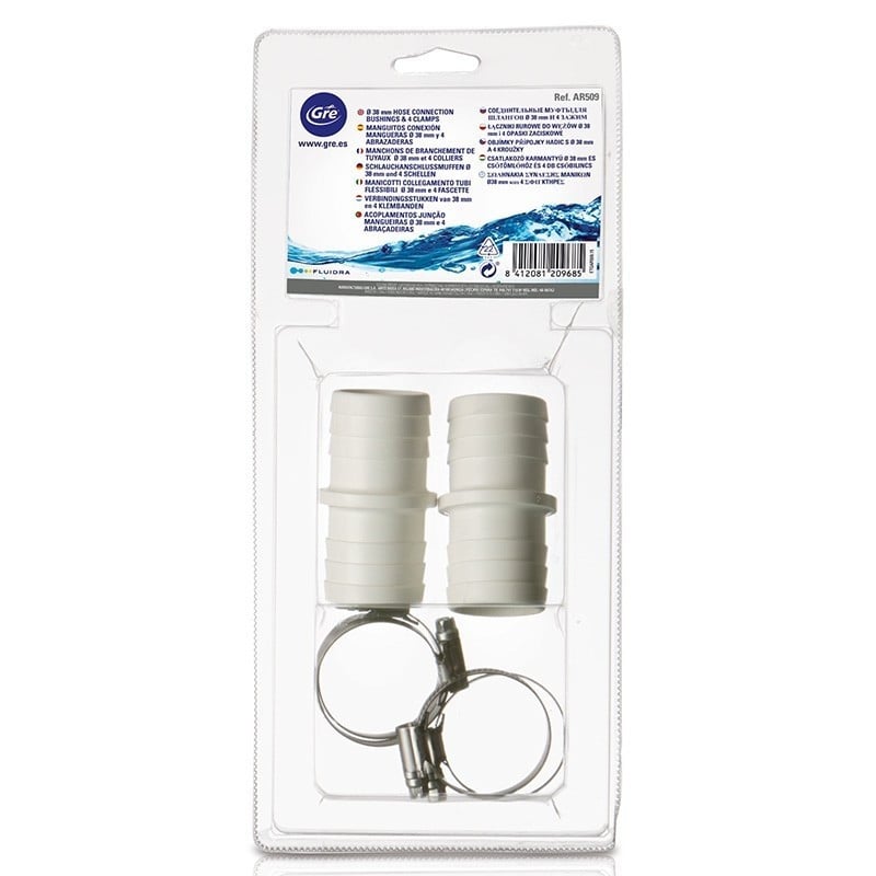 2 MANGUITOS CONEXION MANGUERAS 38MM+4