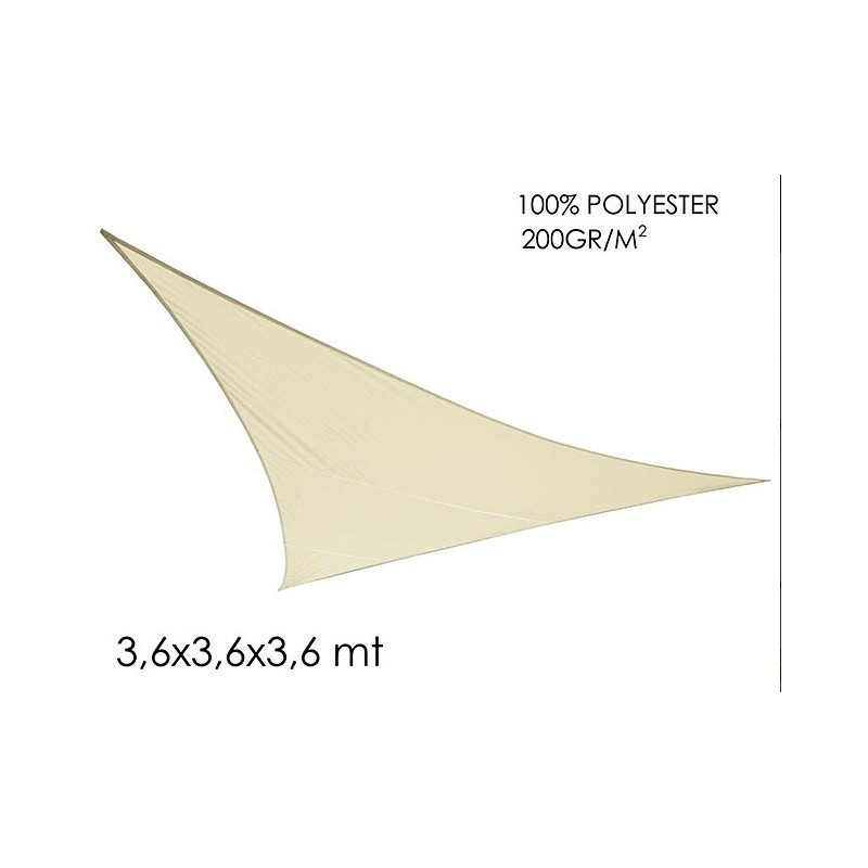VELA TRIANGULAR CRUDA 3,6X3,6X3,6 CM