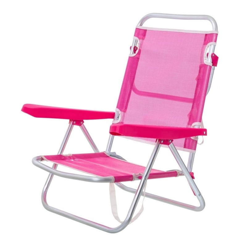 SILLA ALUMINIO 4 POSICIONES ROSA