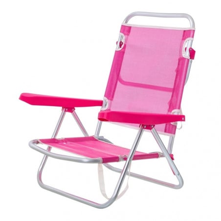 SILLA ALUMINIO 4 POSICIONES ROSA