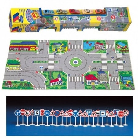 Tapiz 5 Coches + 30 Señales