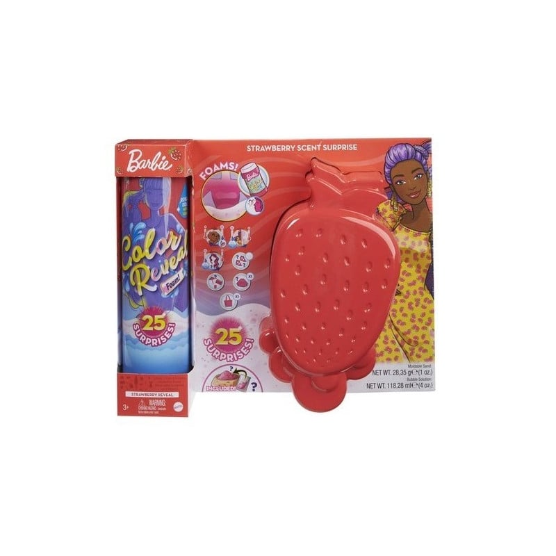 BARBIE COLOR REVEAL CON ESPUMA FRESA