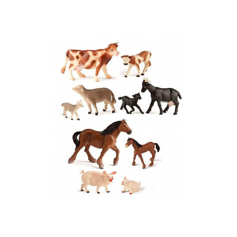 ANIMALES GRANJA BEBES 10 UNIDADES