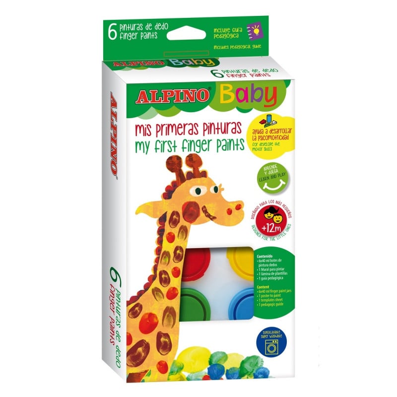 Set 6 Pinturas de Dedos Alpino Baby