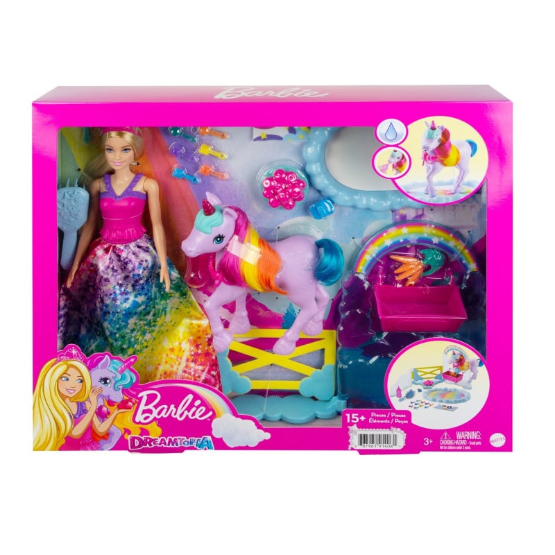 BARBIE DREAMTOPIA. MUÑECA CON UNICORNIO