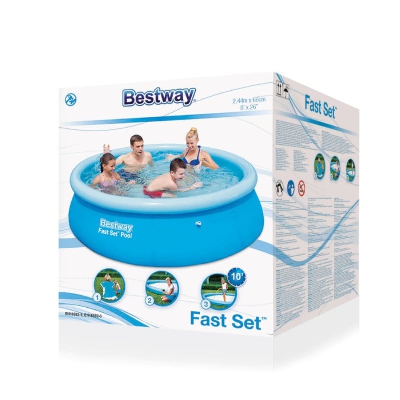 PISCINA 244X66 CM REDONDA BORDE HINCHABL