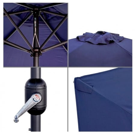 PARASOL ALUMINIO AZUL MARINO 270 CM