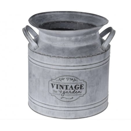 BIDON LECHE ZINC PLANTAS 21X22 CM