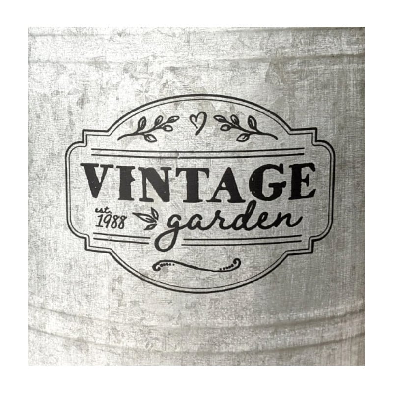 BIDON LECHE ZINC PLANTAS 21X22 CM