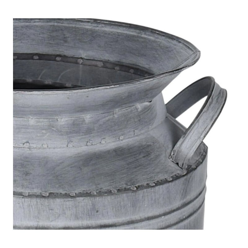 BIDON LECHE ZINC PLANTAS 21X22 CM