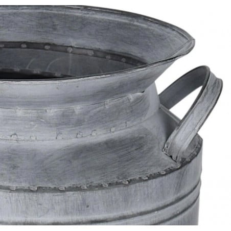 BIDON LECHE ZINC PLANTAS 21X22 CM