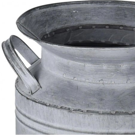 BIDON LECHE ZINC PLANTAS 21X22 CM