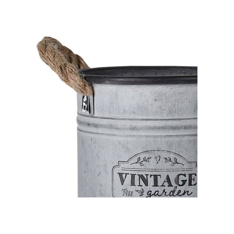 SET 2 MACETEROS C/CUERDA ZINC