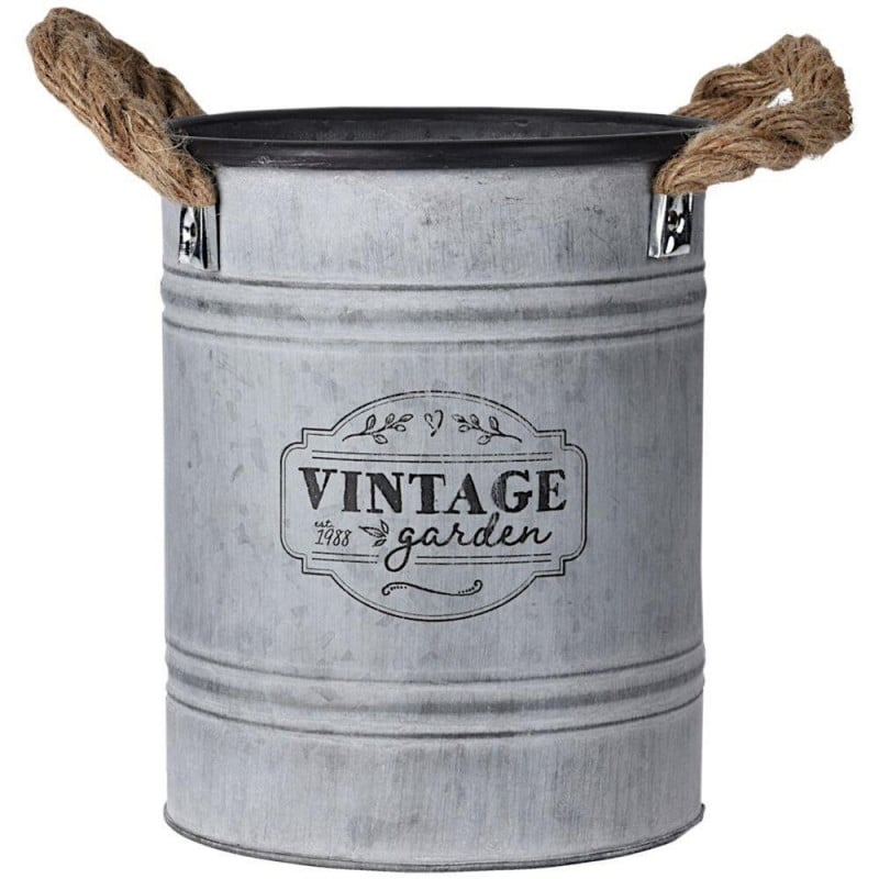 SET 2 MACETEROS C/CUERDA ZINC