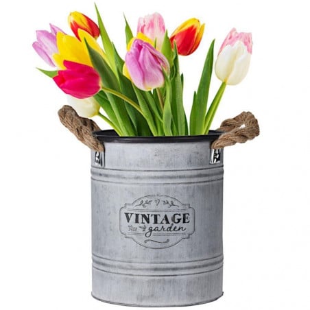 SET 2 MACETEROS C/CUERDA ZINC