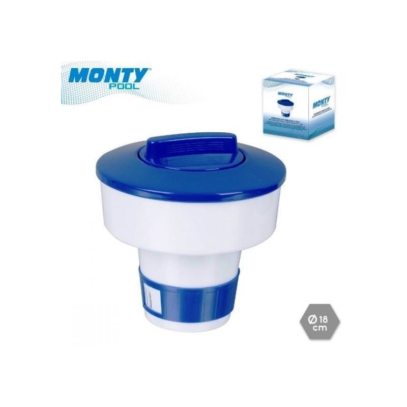 DISPENSADOR TABLETAS CLORO PISCINA 18X18