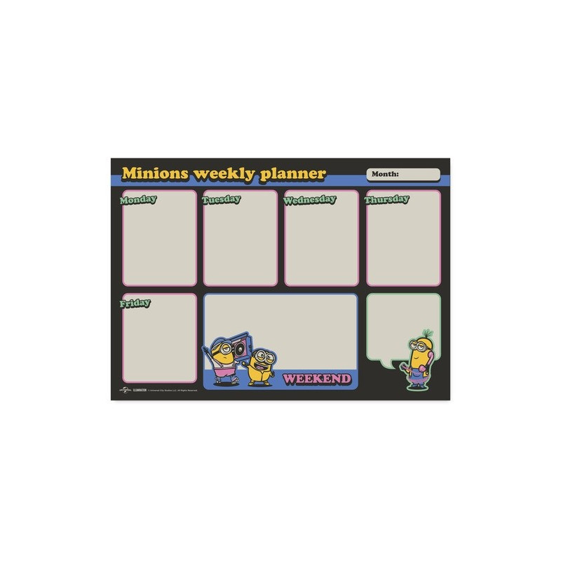 Bloc Planificador Semanal A4 Minions