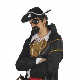 PARCHE Y PENDIENTES PIRATA