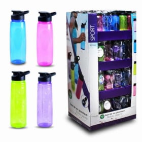 BOTELLA PLASTICA DEPORTE 600ML 4 COLORES