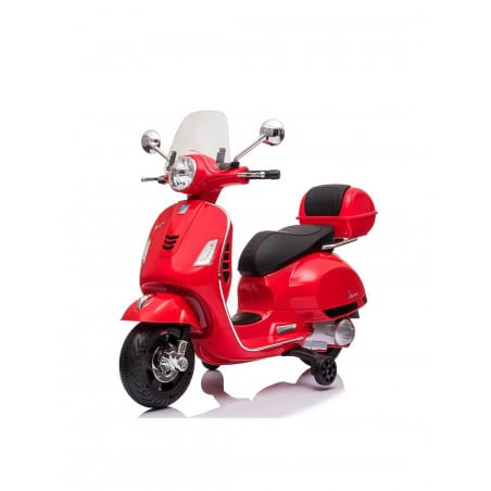 MOTO ELECTRICA VESPA ROJA 12 V 7AH C/MP3