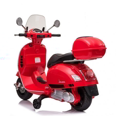 MOTO ELECTRICA VESPA ROJA 12 V 7AH C/MP3