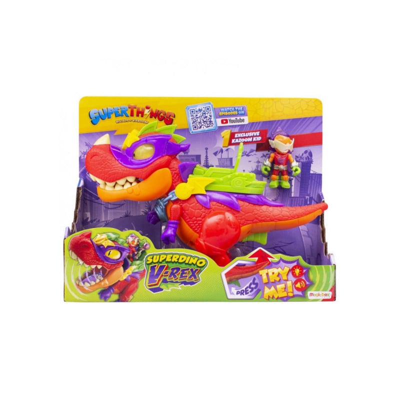 SUPERTHINGS PLAYSET 1X2 SUPERDINO V-REX