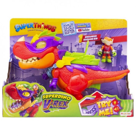 SUPERTHINGS PLAYSET 1X2 SUPERDINO V-REX