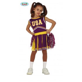 DISFRAZ ANIMADORA MORADA T 7-9 AÑOS