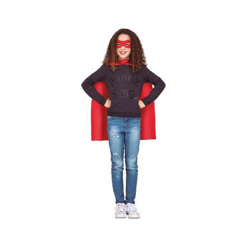 CAPA SUPER HEROE ROJA 3-6 AÑOS