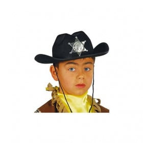 SOMBRERO SHERIFF INFANTIL NEGRO