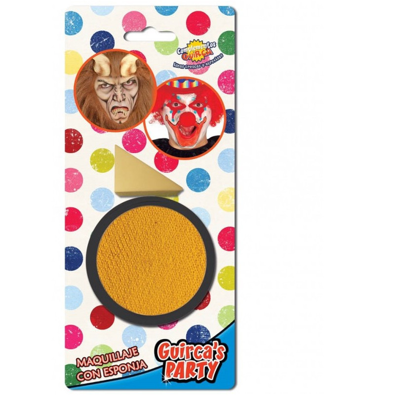 MAQUILLAJE CON ESPONJA AMARILLO 9 G