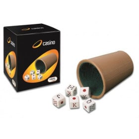 Cubilete Póker Forrado + Dados