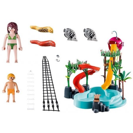PLAYMOBIL FAMILY FUN PARQUE ACUATICO CON TOBOGAN