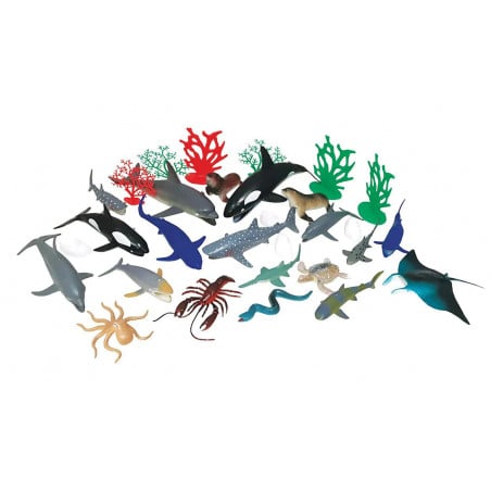 SET DE 30 PIEZAS ANIMALES DEL OCEANO