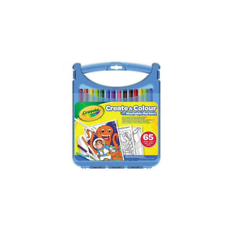 Crayola - Maletín 25 rotuladores lavables, Crayola Actividades