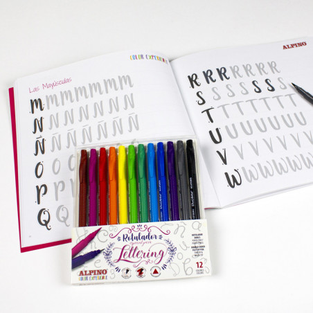 Pack Cuaderno de lettering y rotuladores para lettering
