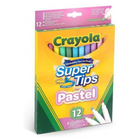 12 Rotuladores Super Punta Lavables
