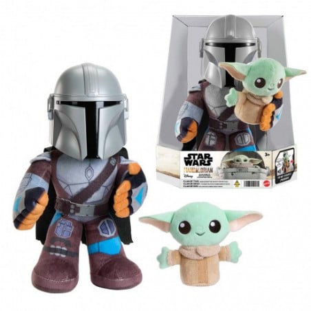 STAR WARS PELUCHE MANDALORIAN CON GROGU