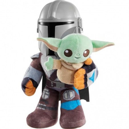 STAR WARS PELUCHE MANDALORIAN CON GROGU
