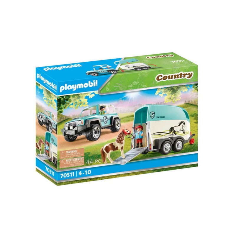 COCHE CON REMOLQUE PARA PONI