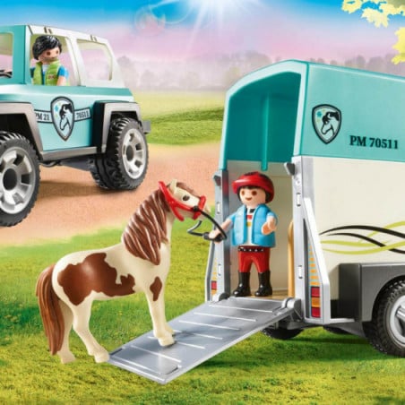 COCHE CON REMOLQUE PARA PONI