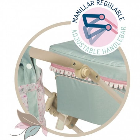 COCHE REBORN PL. C/SOMBRILLA GRIS